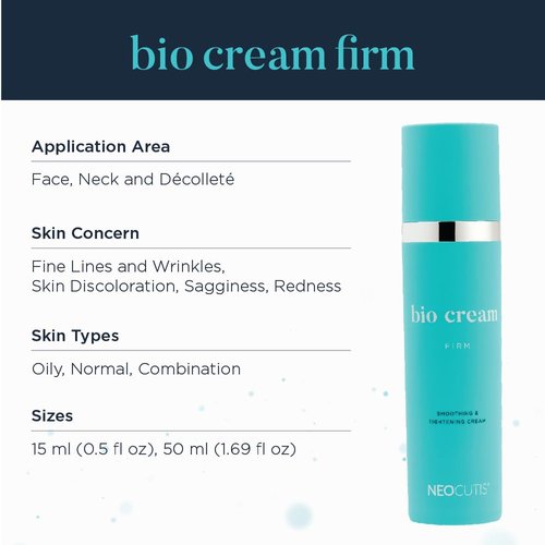Neocutis Bio Cream Firm - Skin Smoothing & Tightening Cream for Collagen Support - 50ml