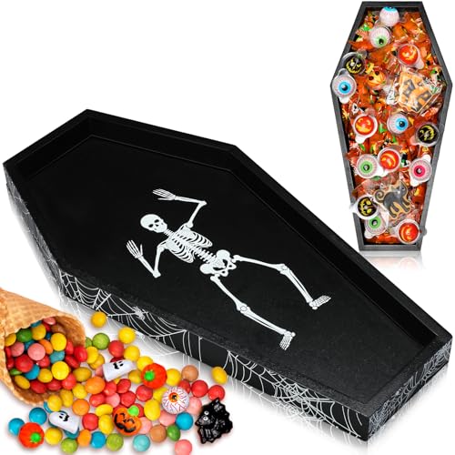 Halloween Coffin Charcuterie Board - Wooden Serving Tray for Parties