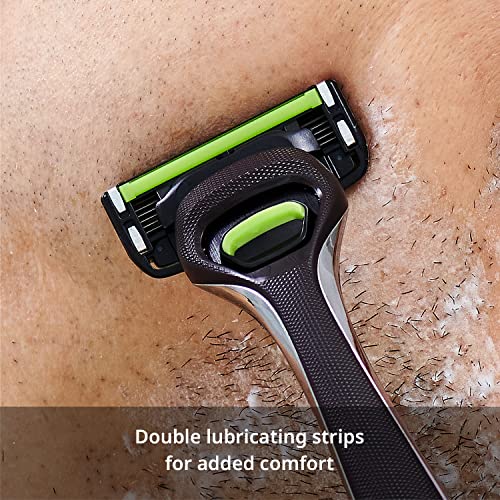 12 Pack Razor Blade Refills for Pace 6 Pro Shaving System - 6-Blade Cartridges with Vitamin E & Aloe Vera Strip