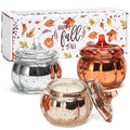 Pumpkin Shaped Scented Candle Set - Fall Pumpkin Spice & Cider