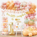 First Birthday Pumpkin Decorations Set for Fall Party - Girl Baby 1st Birthday Supplies