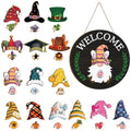 Black Interchangeable Welcome Sign for Front Door - Holiday Porch Decor