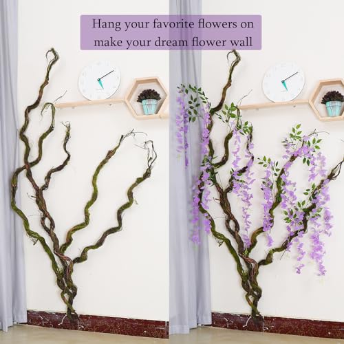 Artificial Tree Branches Garland - 5ft 11in Moss Vine for Decor & Landscaping
