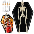 Halloween Coffin Charcuterie Board Set with Skeleton Knife and Accessories