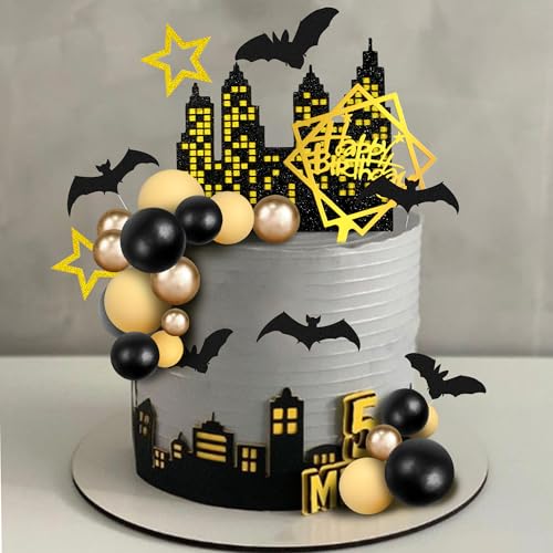 Halloween Bat Cake Toppers Set for Birthday & Dessert Decorations - 32PCS