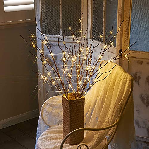 LED Lighted Willow Branches 30 Inch with Timer & Dimmer - Brown Variation of THIS listing
