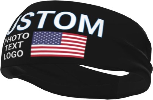 Skiennix Custom Sports Headband - Moisture-Wicking, Breathable, Elastic Design | Personalized Photo/Logo/Text