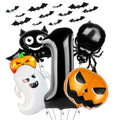 First Halloween Balloon Set for Kids First Birthday Party Decorations - Black & Orange