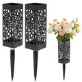 Cemetery Vase with Spike - Durable Plastic Flower Holder for Gravesite & Memorials