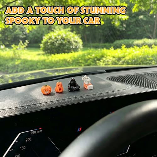 Mini Halloween Car Dashboard Figurines Set - Spooky Gothic Decor 10 PCS