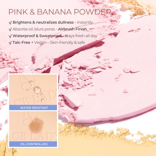 Waterproof Face Powder - Talc-Free Blurring Setting Makeup in Pink, 0.35 oz - Variation #05 Pink