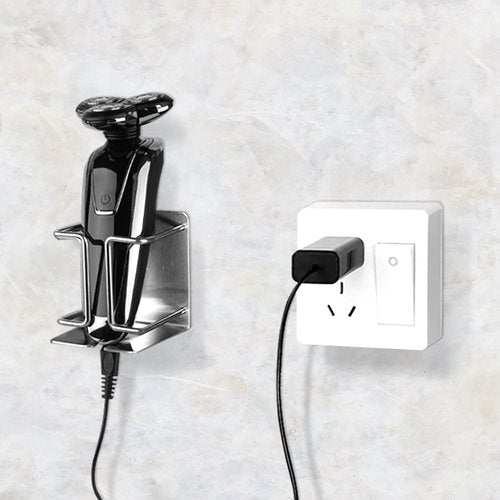 Linkidea Wall Mounted Electric Razor Holder Wall Mounted Stainless Steel Wall Mounted Electric Razor Storage Shelves Bathroom Accessories for Home Organization Storage