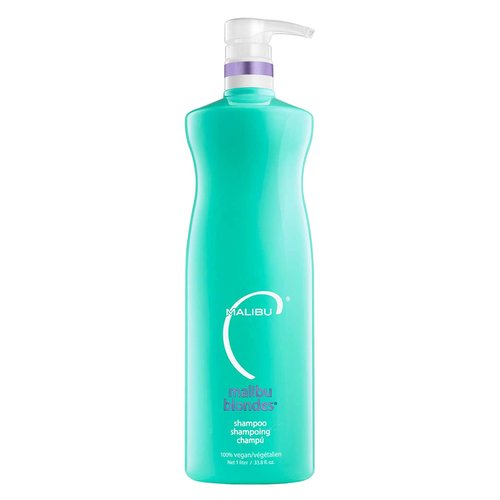 Malibu C Blondes Enhancing Shampoo - Sulfate-Free Purple Shampoo for Blondes - Helps Preserve Highlights & Remove Brassiness - Moisturizing & Revitalizing Hair Care (33.8 oz)