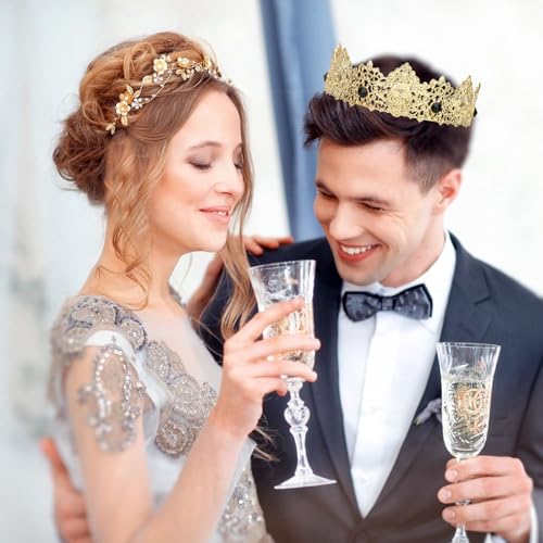 Gold King Crown and Sash Set for Birthday Party Men’s Decorations