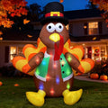4 Ft Inflatable Thanksgiving Turkey Yard Decoration - Outdoor Holiday Decor