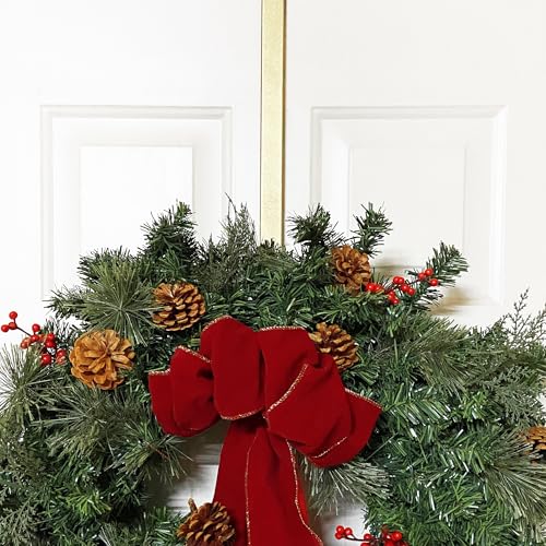 Textured Gold Adjustable Wreath Hanger - Top & Length Adjustable Decor