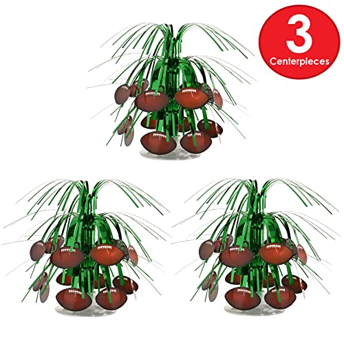 Football Mini Cascade Centerpieces - 3 Piece Sports Party Decorations