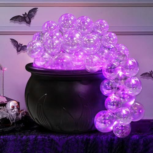 Indoor Halloween Bubbling Cauldron Decoration Set with Lights & Remote