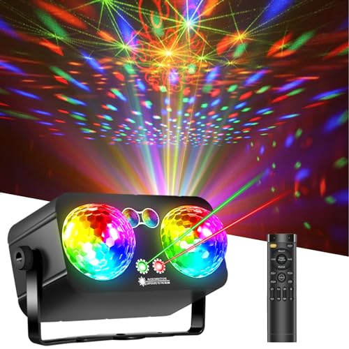 Disco Party Light with 4-in-1 LED Effects, Sound Activated, DJ & Club Lighting