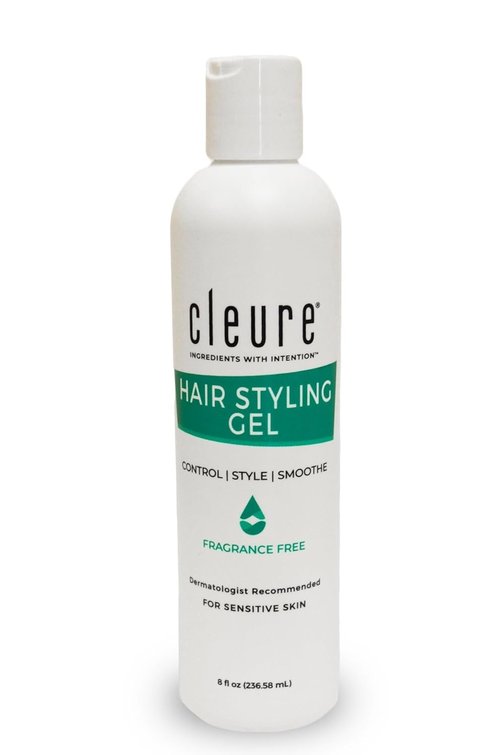 Cleure Hair Styling Gel - Hypoallergenic & Fragrance-Free Edge Control for Frizz Taming (8 fl oz)