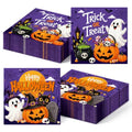 Halloween Paper Napkins 40 Pack - Trick or Treat Ghost Pumpkin Design