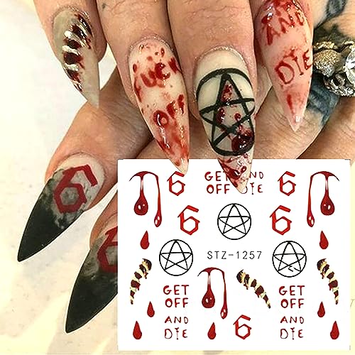 Halloween Nail Stickers Set – Pumpkin Ghost Spider Web Holographic Decals with Variation Pumpkin & Ghost