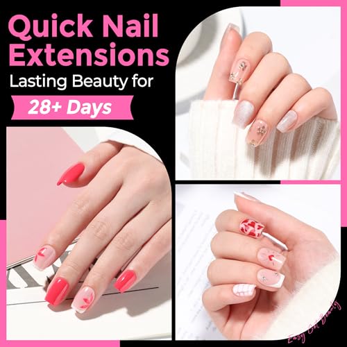 Short Squoval Gel Nail Tips - 216pcs Pre-Etched Full Cover False Nails