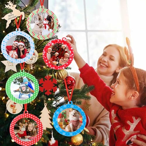40 Pieces Felt Christmas Photo Frame Ornaments Tree Hanging Decor - Variation of THIS listing
