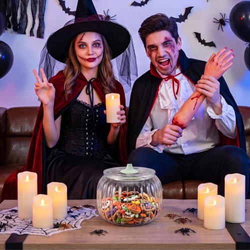 Plastic Halloween Pumpkin Jar with Lid 64oz Airtight Candy Storage - Common Style