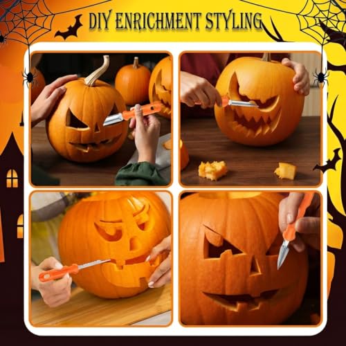 Halloween Pumpkin Carving Kit - 7 Pieces Stainless Steel Tools for Jack-o'-Lanterns