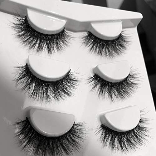 E- Velour Faux Mink Lashes Pack 3D Volume False Eyelashes - Natural Thick Wispies
