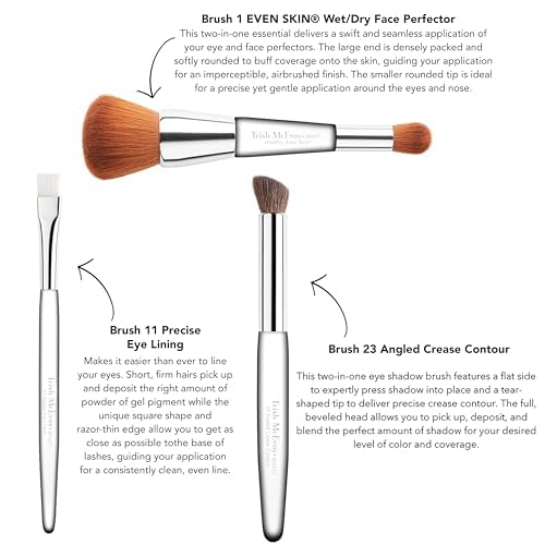 Trish McEvoy Wet/Dry Brush for Even Skin | Perfect for Flawless Makeup Application