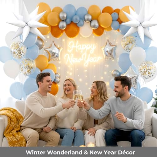 White Star Balloon Kit - Medium 18 Inch Spike Balloons for Party Decor - White / Medium