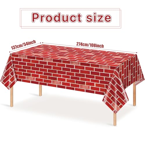Variation of THIS listing - 6 Pack 108x54 Inch Red Brick Tablecloths for Party Decorations