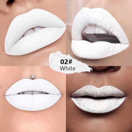 White Matte Lipstick Stick for Women - Halloween & Creative Makeup - Variation 02