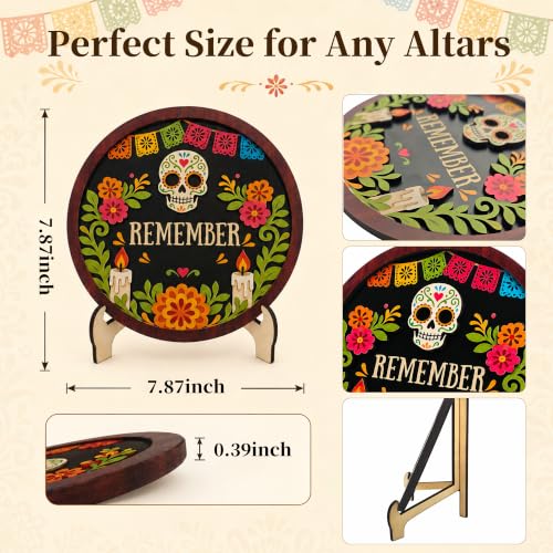 Dia de los Muertos Decorations Layered Wooden Ofrenda Centerpiece - Black
