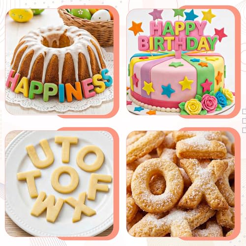 Alphabet Cookie Cutter Set - 26 Stainless Steel Letter Mold for Baking & Crafts