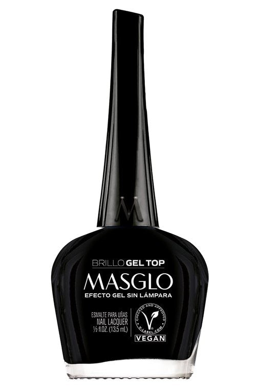 MASGLO Tradicional Nail Polish Top Coat - Gel Effect for Up to 7 Days of Wear | High-Coverage & Glossy Finish (0.5 oz)