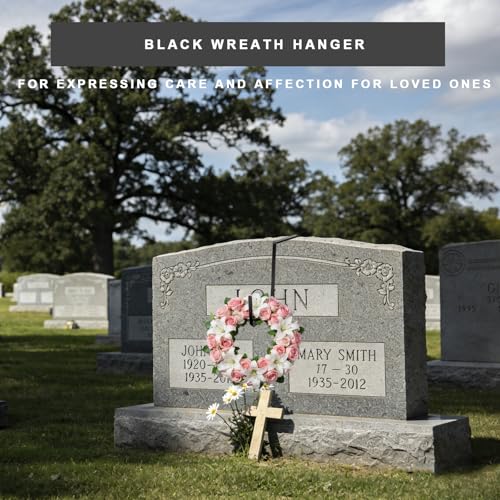 Cemetery Wreath Hangers 2 Pack - Adjustable Grave & Headstone Decorations