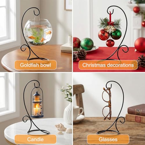 16 Black Iron Ornament Display Stands for Hanging Decorations