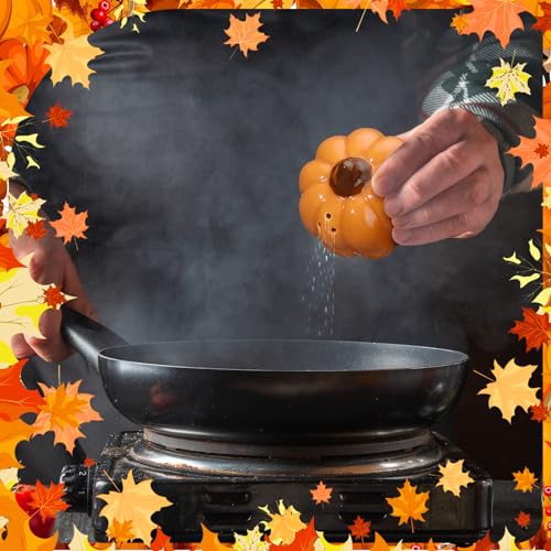 Fall Pumpkin Salt and Pepper Shakers - Orange Ceramic Set for Harvest Decor
