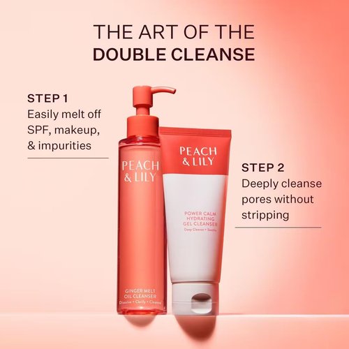 Peach & Lily - Power Calm Hydrating Gel Cleanser - Gentle Face Wash & Makeup Remover (3.38 oz) - Vegan & Cruelty-Free Korean Skincare