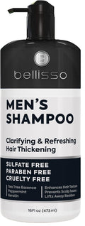 **Skiennix Shampoo for Men - Tea Tree Oil & Peppermint - Sulfate & Paraben Free, Clarifying Formula for Oily Hair**