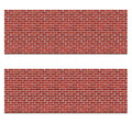 Christmas/Winter Brick Wall Backdrop 2-Pack - 4ft x 30ft Photo & Party Decorations