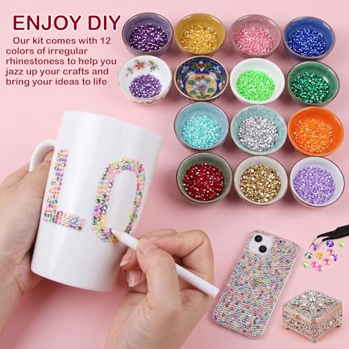 49000PCS Jewelry Rhinestones Kit Flatback Gems for Crafts & DIY Projects