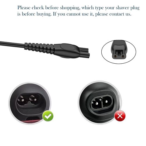 LIANSUM 2W Charger 8V 100MA Power Cord Compatible with Philips One Blade QP2630 Shaver, HQ850, Norelco Oneblade QP2530, QP2630 Electric Razor Trimmer Charging Cable Supply
