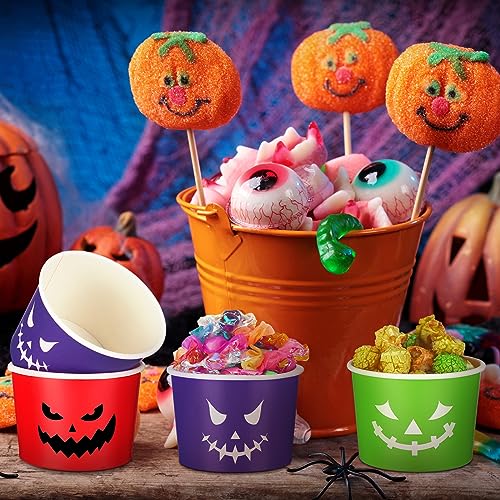 Halloween Disposable Paper Cups 8oz - 4 Styles Party Drinkware