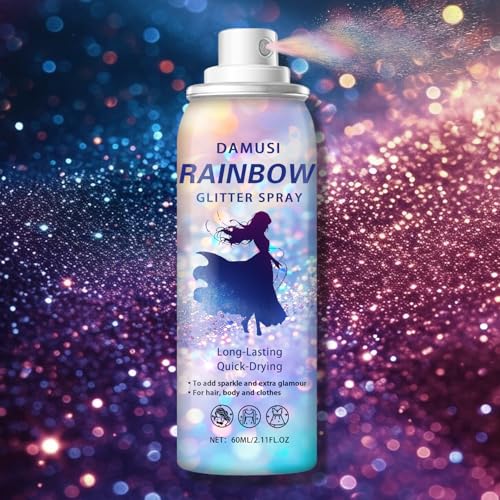 Pink Body Glitter Spray for Hair & Clothes - Shiny & Long-Lasting