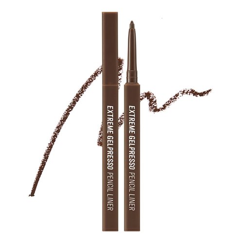 CLIO Extreme Gelpresso Pencil Eyeliner - Waterproof Gel Formula for High Pigment Color | 002 Deep Brown