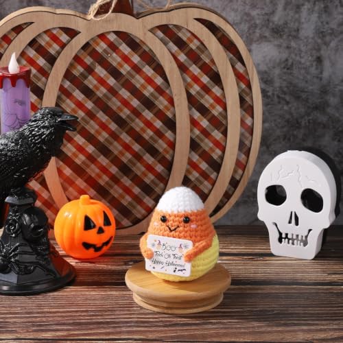 Positive Candy Corn Doll - Halloween Decorative Woolen Knitted Gift